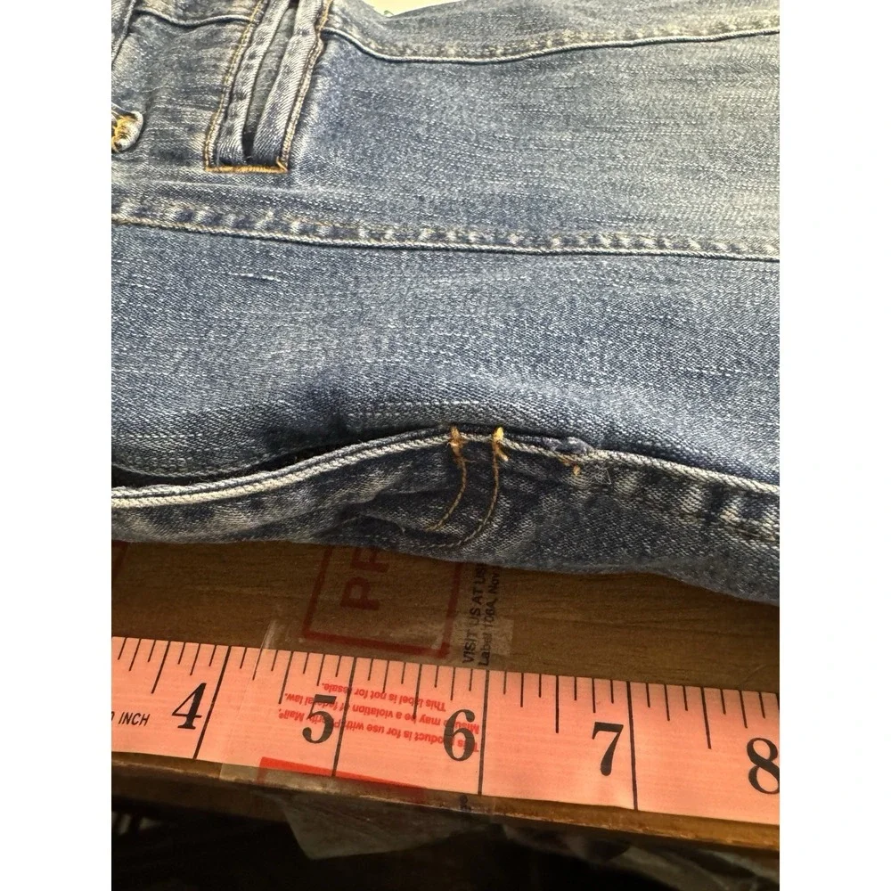 VTG Y2K Route 66 Denim Jean Skirt 12 Panel Block Stitch Retro Preppy 90s Grunge - Picture 10 of 11